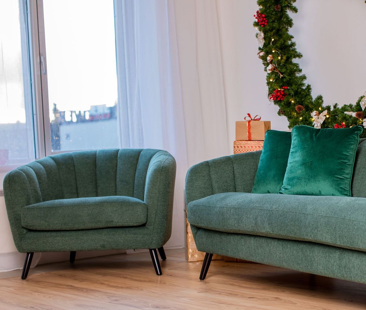 Lounge Chair Stratford | size: Width: 100cm, Height: 76cm, Depth: 88cm | color: Green | image: 6 | variant: 1001050