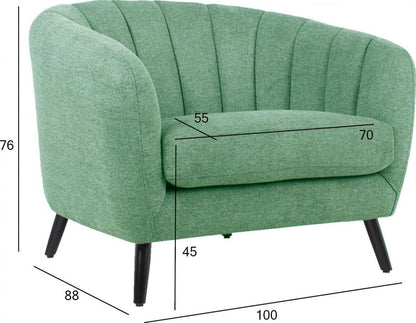 Lounge Chair Stratford | size: Width: 100cm, Height: 76cm, Depth: 88cm | color: Green | image: 9 | variant: 1001050