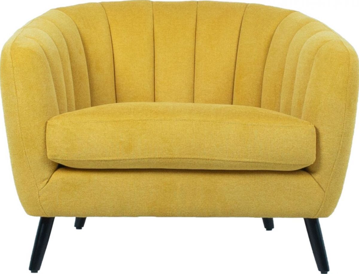 Lounge Chair Stratford | size: Width: 100cm, Height: 76cm, Depth: 88cm | color: Yellow | image: 2 | variant: 1001048