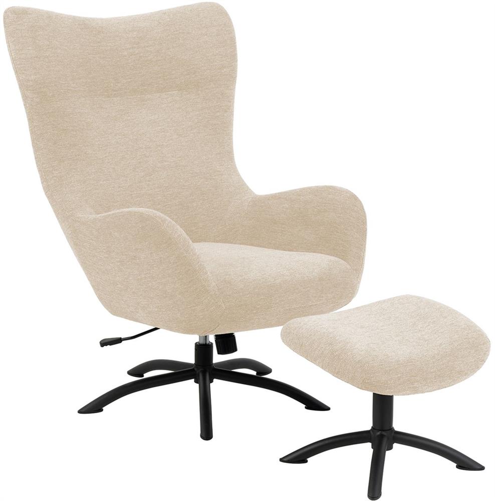 Lounge Chair Talgarth | size: Width: 76cm, Height: 105cm, Depth: 86cm | color: Beige | image: 1 | variant: 1016721