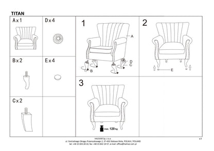 Lounge Chair Titan | size: Width: 73cm, Height: 87cm, Depth: 70cm | color: Gray | image: 9 | variant: 1004729