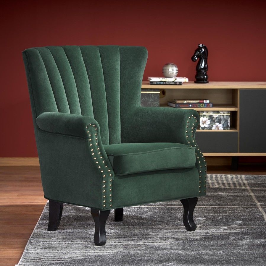 Lounge Chair Titan | size: Width: 73cm, Height: 87cm, Depth: 70cm | color: Green | image: 8 | variant: 1004730