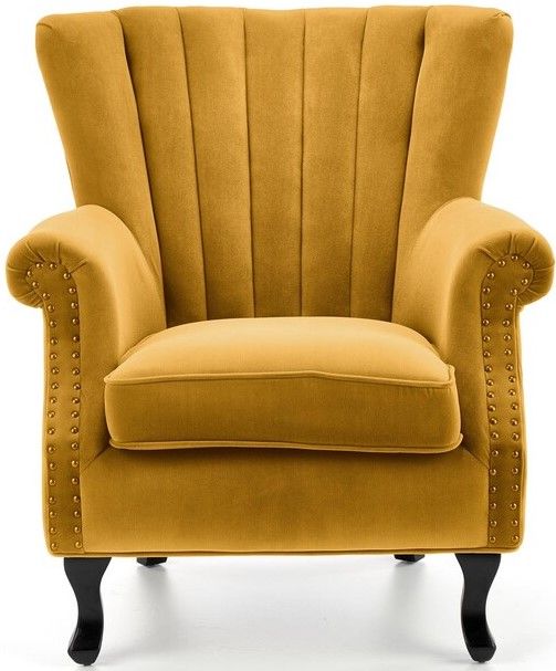Lounge Chair Titan | size: Width: 73cm, Height: 87cm, Depth: 70cm | color: Yellow | image: 4 | variant: 1004731