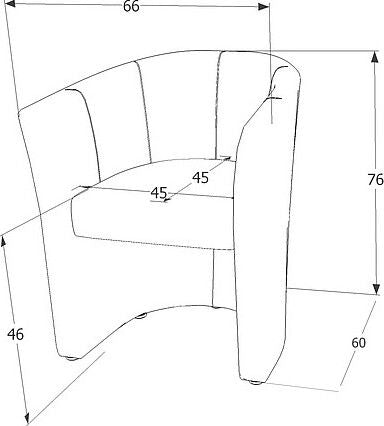 Lounge Chair TM1 1 | size: Width: 60cm, Height: 76cm, Depth: 67cm | color: Blue | image: 2 | variant: 1005693