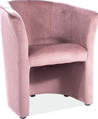 Lounge Chair TM1 | size: Width: 60cm, Height: 76cm, Depth: 67cm | color: Pink | image: 1 | variant: 1005684