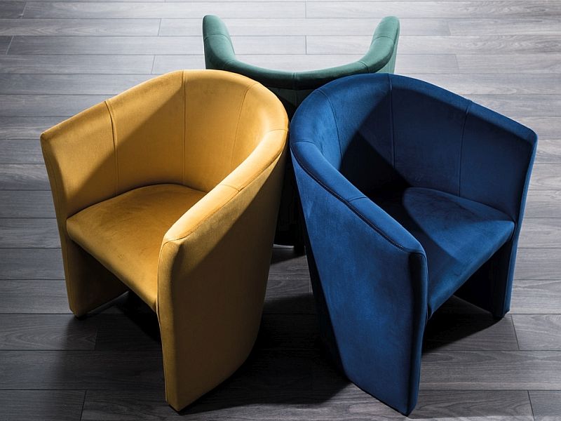 Lounge Chair TM1 | size: Width: 60cm, Height: 76cm, Depth: 67cm | color: Yellow | image: 3 | variant: 1005687