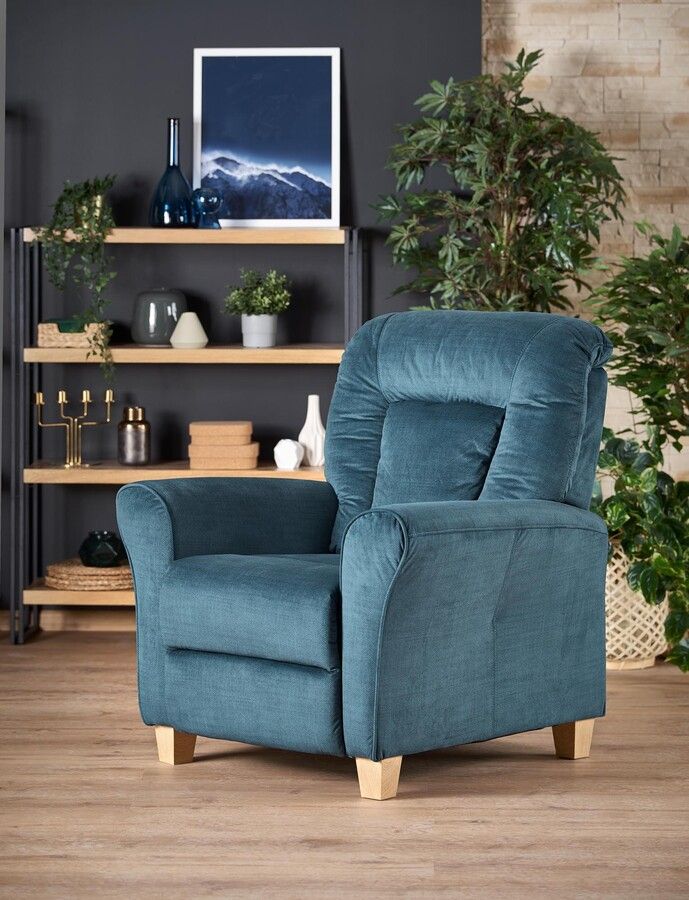 Lounge Chair Tourcoing | size: Width: 90cm, Height: 102cm, Depth: 90cm | color: Blue | image: 8 | variant: 1002695