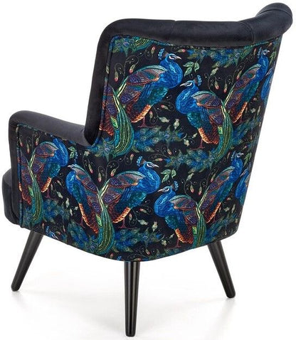 Lounge Chair Trapani | size: Width: 67cm, Height: 95cm, Depth: 82cm | color: Multicolor/Black | image: 3 | variant: 1002803
