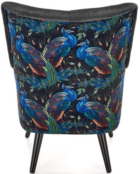 Lounge Chair Trapani | size: Width: 67cm, Height: 95cm, Depth: 82cm | color: Multicolor/Black | image: 5 | variant: 1002803
