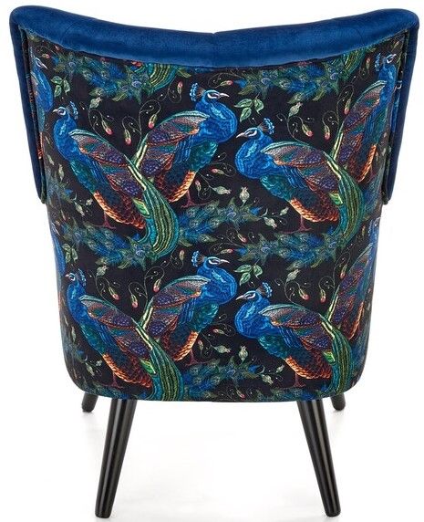 Lounge Chair Trapani | size: Width: 67cm, Height: 95cm, Depth: 82cm | color: Multicolor/Blue | image: 5 | variant: 1002804