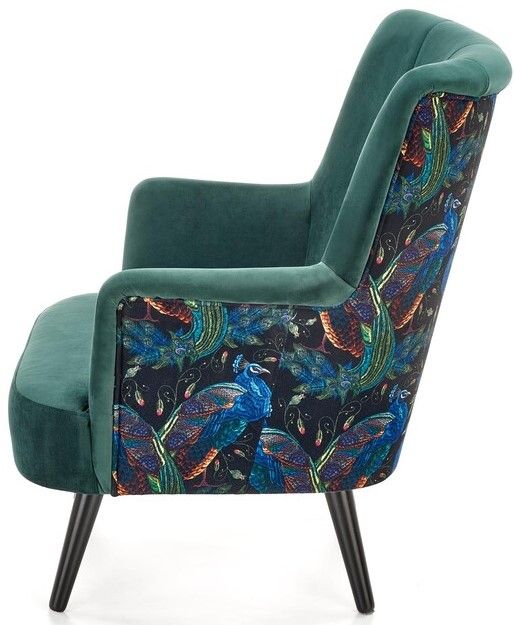 Lounge Chair Trapani | size: Width: 67cm, Height: 95cm, Depth: 82cm | color: Multicolor/Green | image: 2 | variant: 1002805