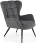Lounge Chair Tyrion | size: Width: 75cm, Height: 91cm, Depth: 86cm | color: Gray | image: 1 | variant: 1004734