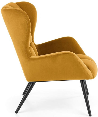 Lounge Chair Tyrion | size: Width: 75cm, Height: 91cm, Depth: 86cm | color: Yellow | image: 2 | variant: 1004738