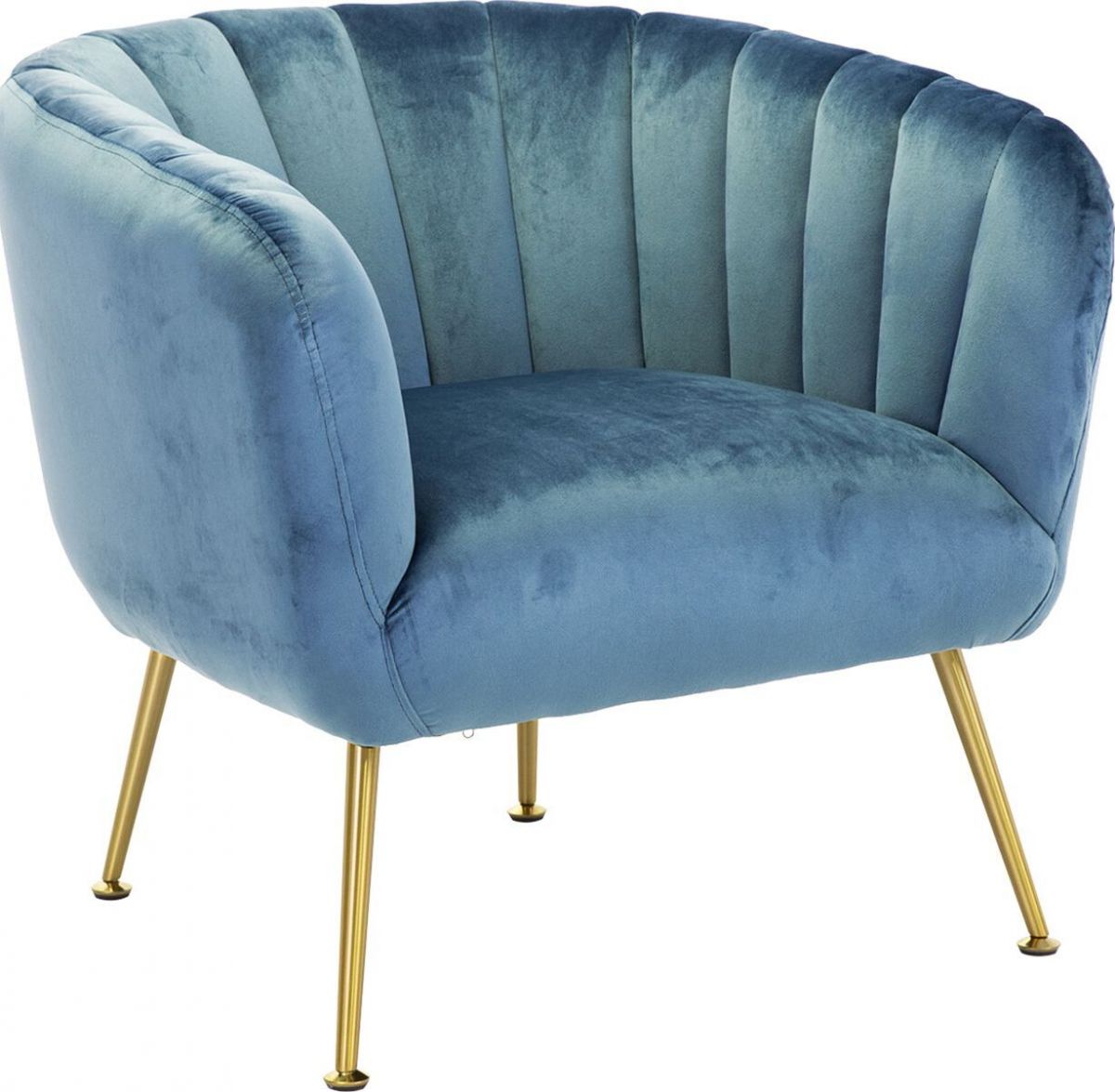 Lounge Chair Upton | size: Width: 78cm, Height: 69cm, Depth: 71cm | color: Blue | image: 1 | variant: 1001098