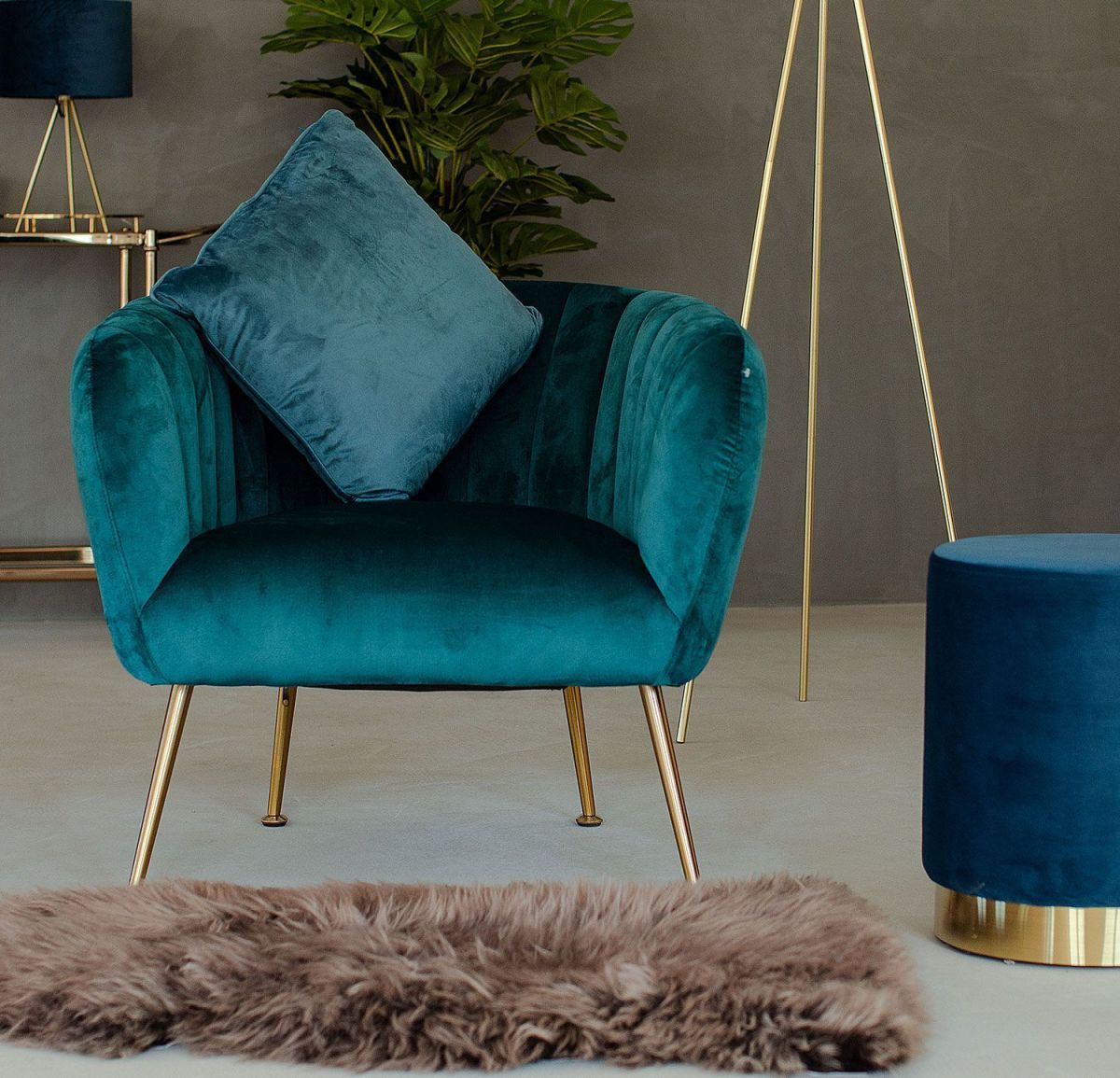 Lounge Chair Upton | size: Width: 78cm, Height: 69cm, Depth: 71cm | color: Green | image: 3 | variant: 1001101