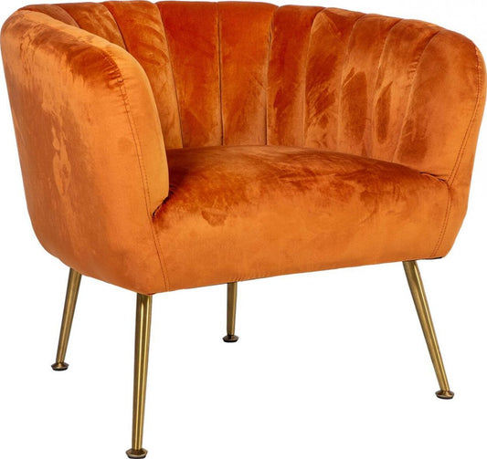 Lounge Chair Upton | size: Width: 78cm, Height: 69cm, Depth: 71cm | color: Orange | image: 1 | variant: 1001095