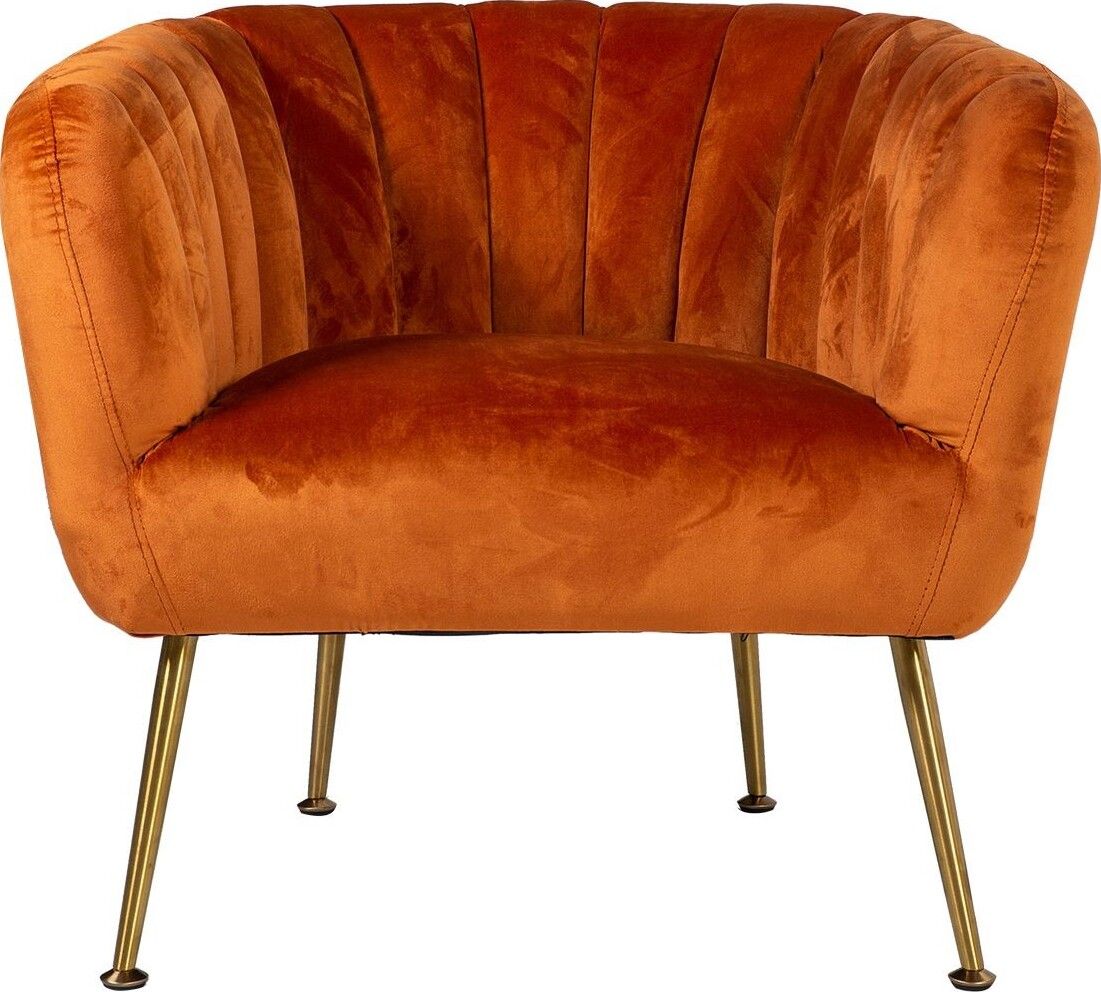 Lounge Chair Upton | size: Width: 78cm, Height: 69cm, Depth: 71cm | color: Orange | image: 2 | variant: 1001095