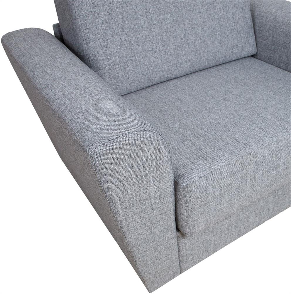 Lounge Chair Vesper | size: Width: 112cm, Height: 86cm, Depth: 83cm | color: Gray | image: 6 | variant: 1005710