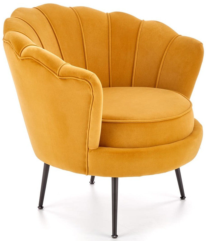 Lounge Chair West Kristiansand | size: Width: 81cm, Height: 77cm, Depth: 77cm | color: Yellow | image: 2 | variant: 1007471