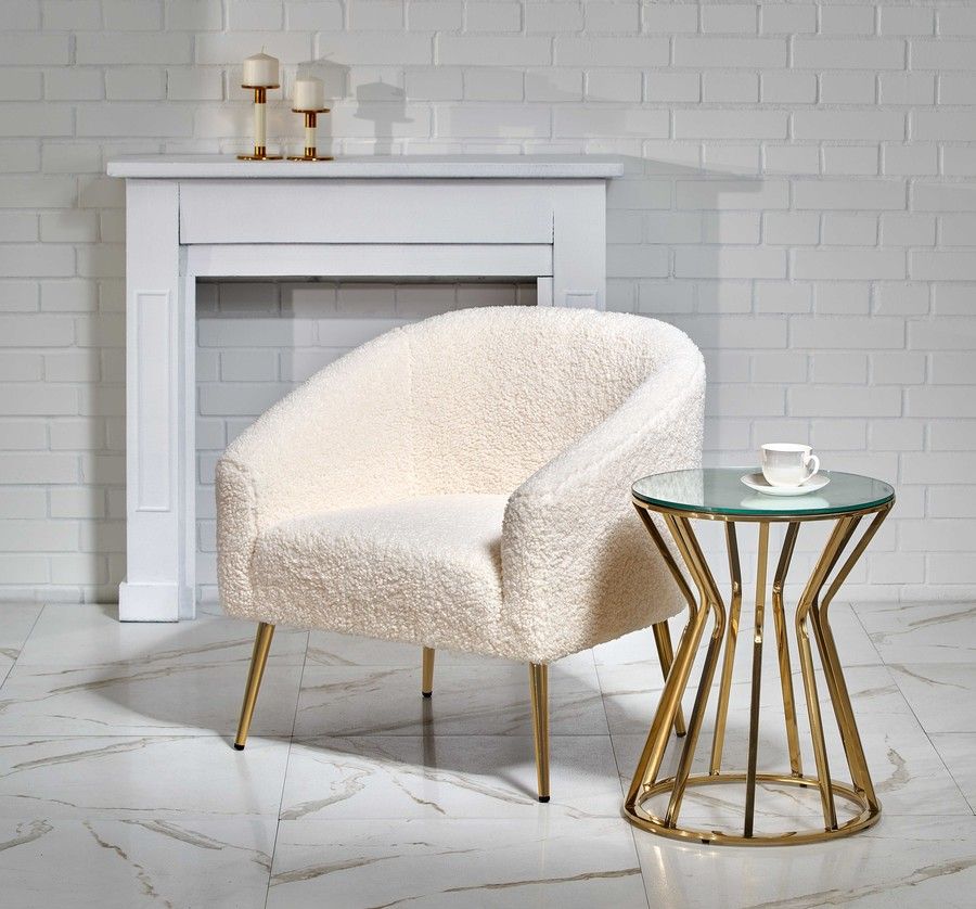 Lounge Chair West Oxted | size: Width: 77cm, Height: 78cm, Depth: 67cm | color: White | image: 7 | variant: 1007242