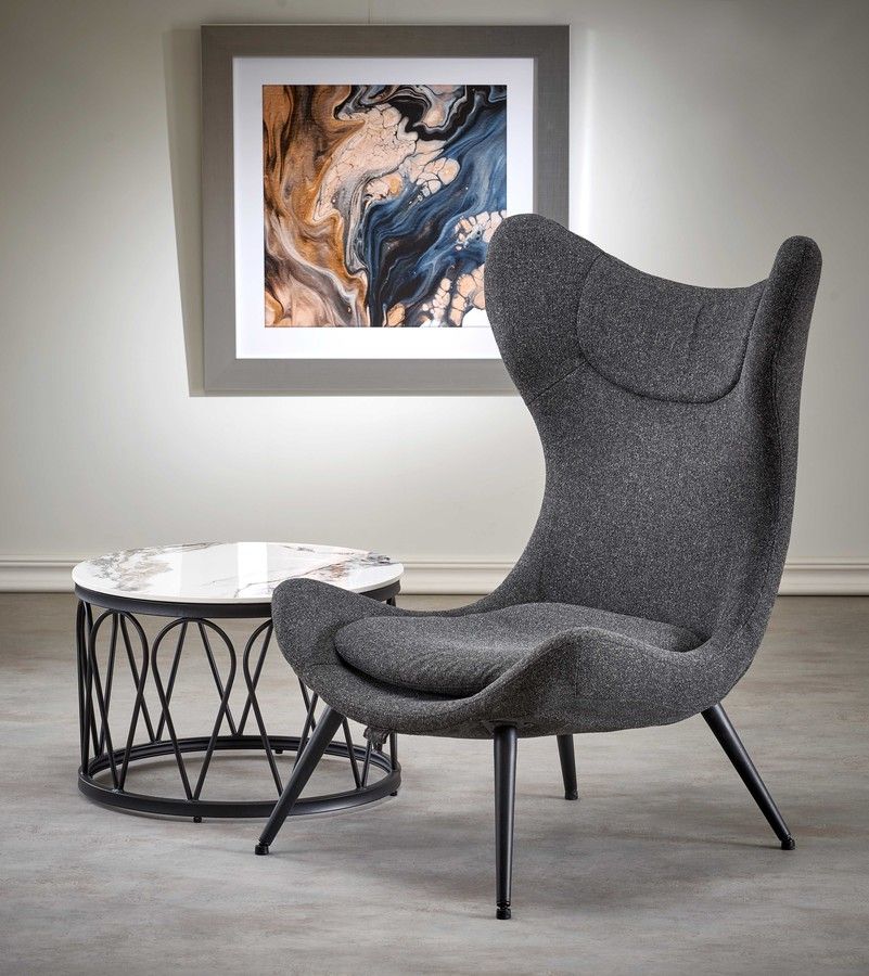 Lounge Chair West Reigate | size: Width: 77cm, Height: 106cm, Depth: 80cm | color: Gray | image: 8 | variant: 1007239
