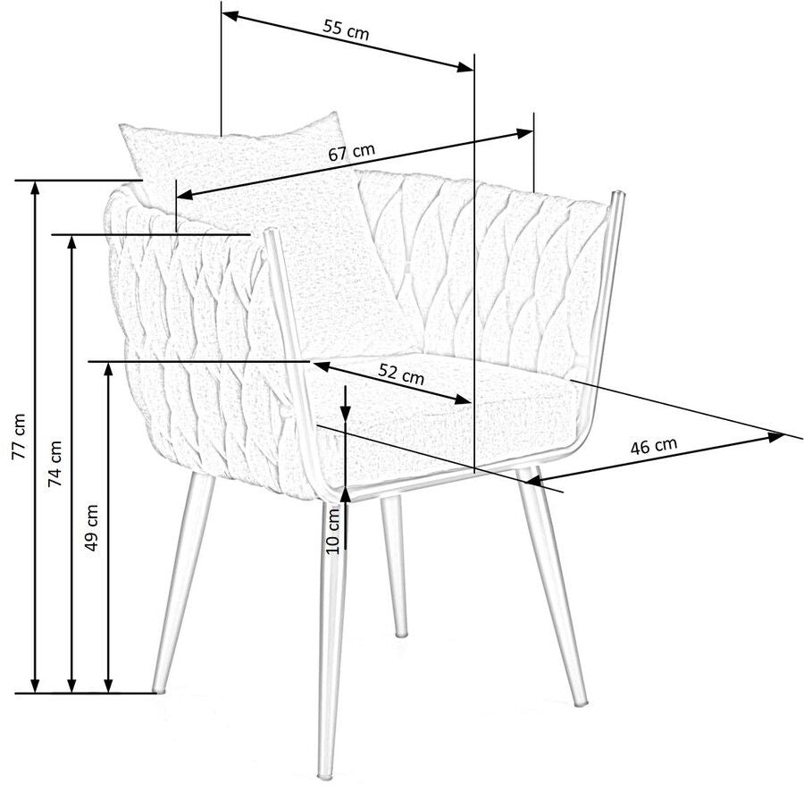Lounge Chair West Stamford | size: Width: 67cm, Height: 77cm, Depth: 55cm | color: Gray | image: 9 | variant: 1007131