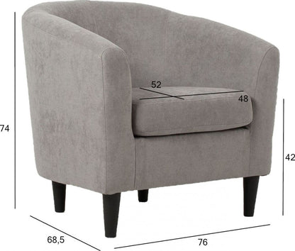 Lounge Chair Wester | size: Width: 76cm, Height: 74cm, Depth: 68.5cm | color: Gray | image: 6 | variant: 1004944