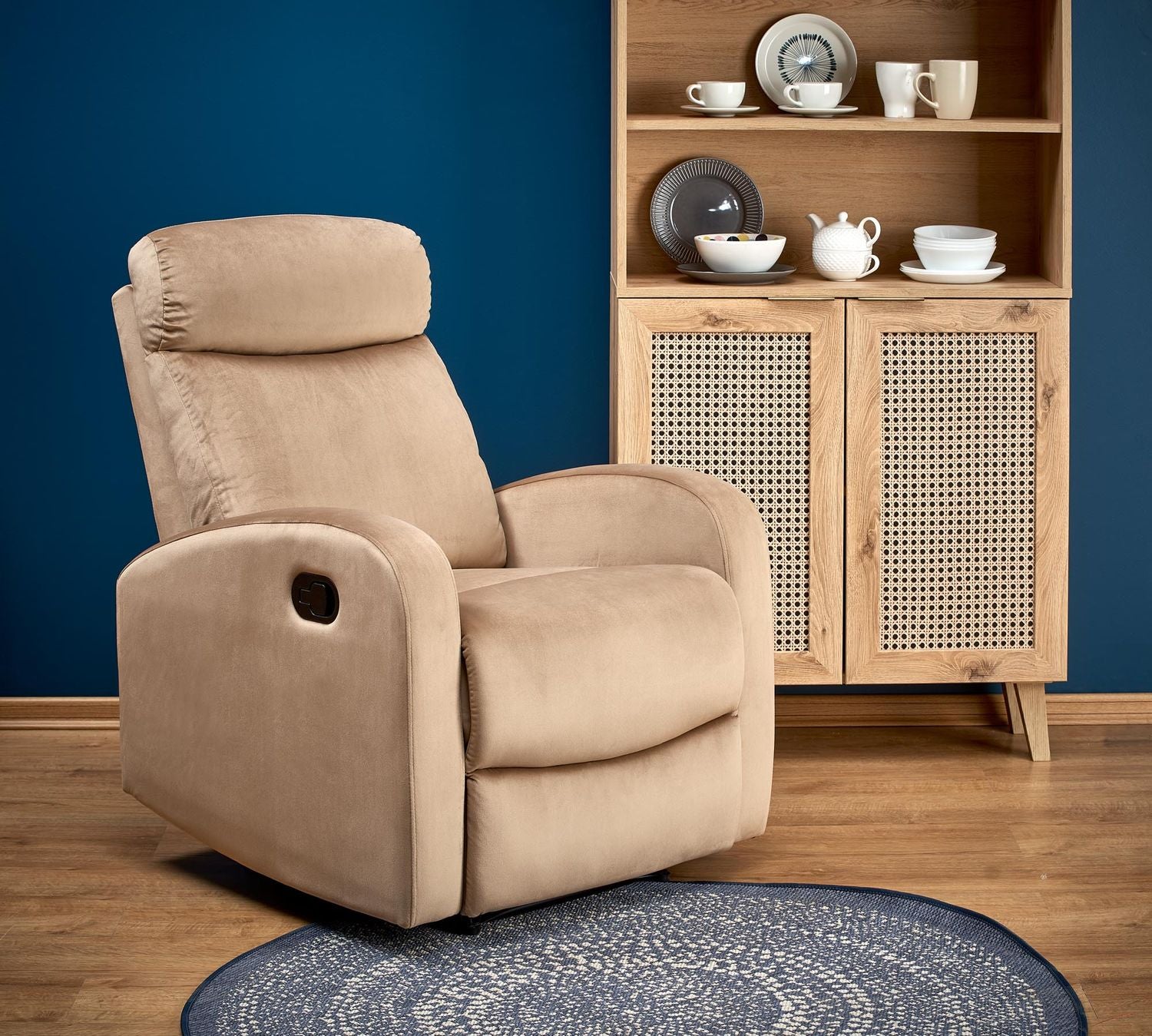 Lounge Chair Wonder | size: Width: 75cm, Height: 90cm, Depth: 95cm | color: Beige | image: 4 | variant: 1004747