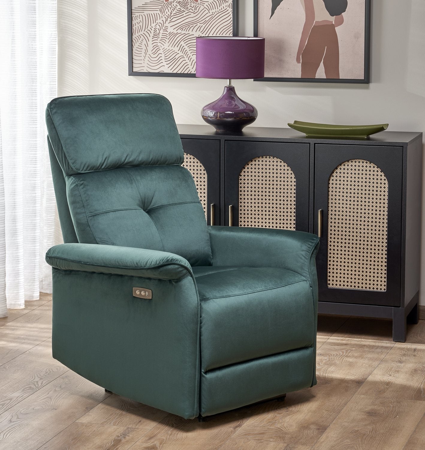 Lounge Chair Wonder | size: Width: 75cm, Height: 90cm, Depth: 95cm | color: Green | image: 2 | variant: 1004748