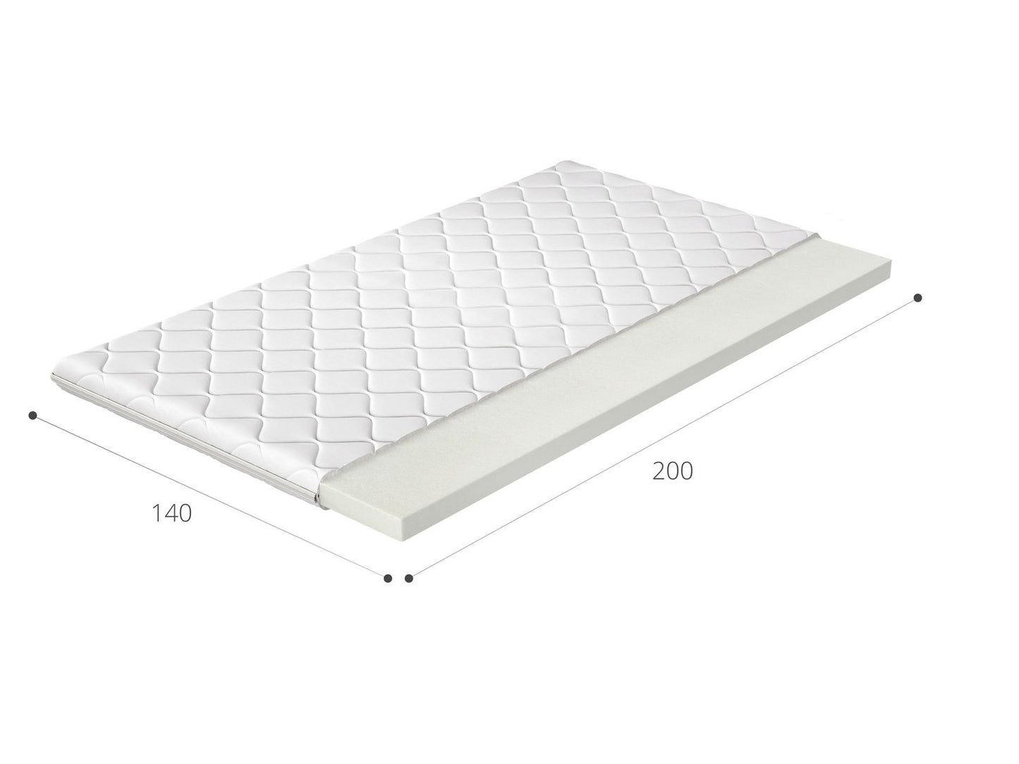 Mattress Topper T30 3 | size: Length: 200cm, Width: 140cm | image: 2 | variant: 1013979