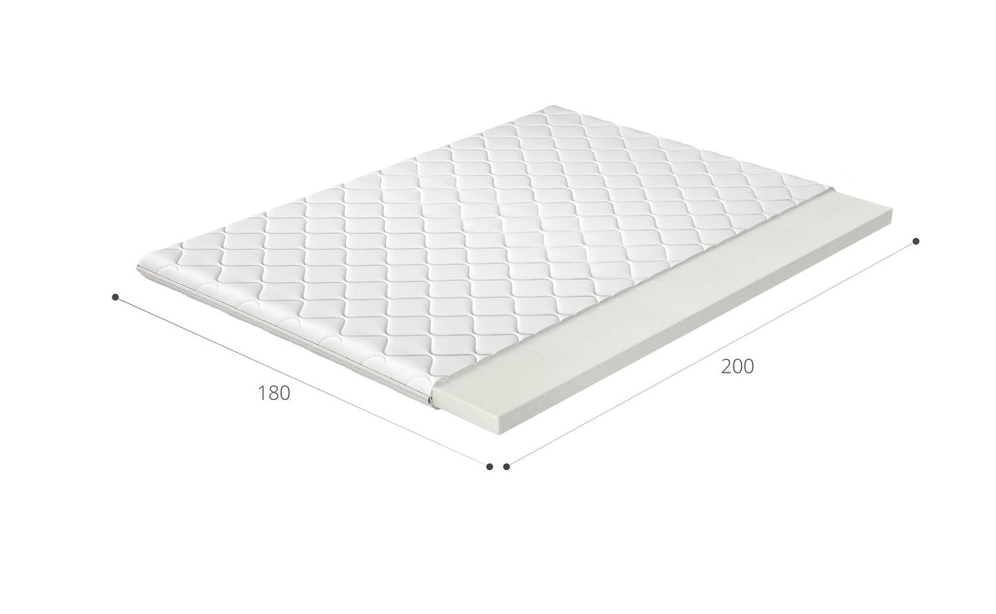 Mattress Topper T30 5 | size: Length: 200cm, Width: 180cm | image: 2 | variant: 1013981