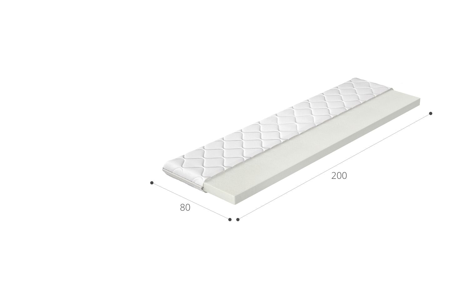 Mattress Topper T30 | size: Length: 200cm, Width: 80cm | image: 2 | variant: 1013976