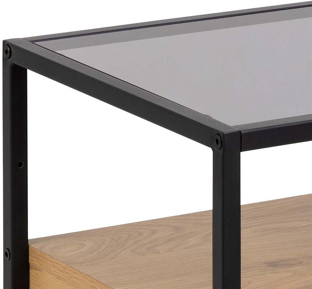 Nightstand East San Marino | size: Width: 40cm, Height: 60cm, Depth: 35cm | color: Black/Oak | image: 3 | variant: 1006080