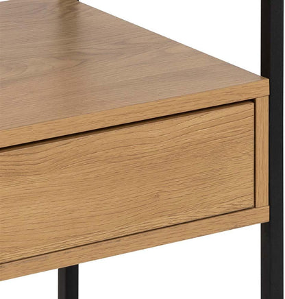 Nightstand East San Marino | size: Width: 40cm, Height: 60cm, Depth: 35cm | color: Black/Oak | image: 4 | variant: 1006080