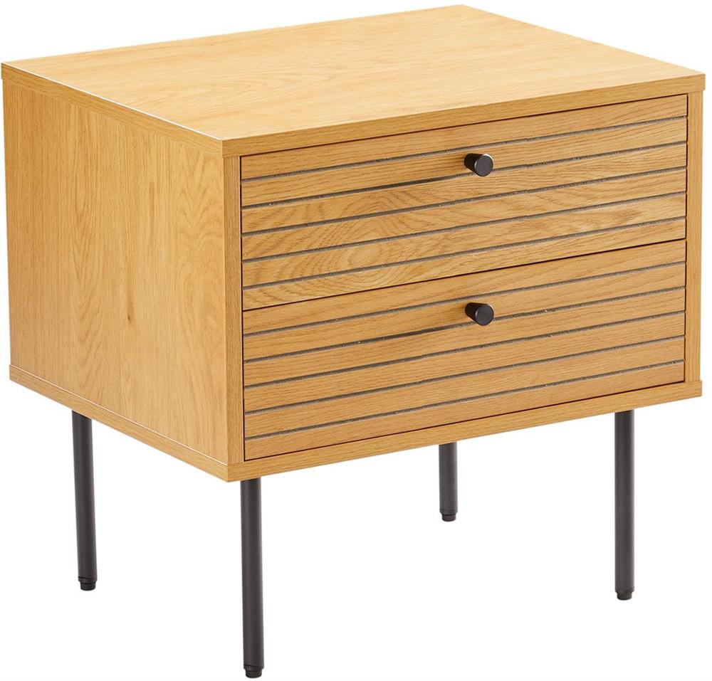Nightstand Line | size: Width: 50cm, Height: 50cm, Depth: 40cm | color: Oak | image: 2 | variant: 1017687