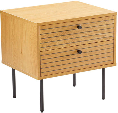 Nightstand Line | size: Width: 50cm, Height: 50cm, Depth: 40cm | color: Oak | image: 2 | variant: 1017687