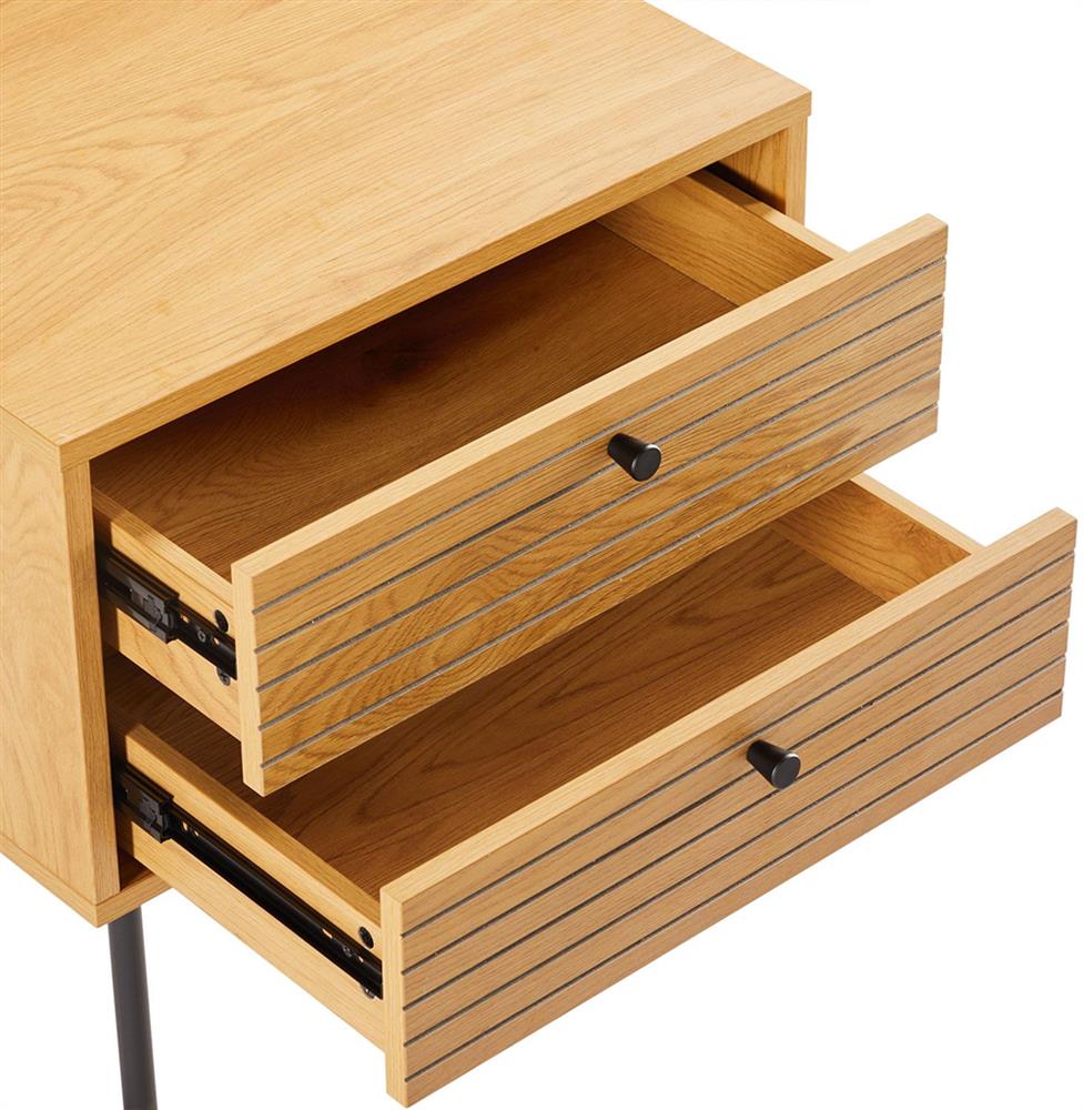 Nightstand Line | size: Width: 50cm, Height: 50cm, Depth: 40cm | color: Oak | image: 5 | variant: 1017687