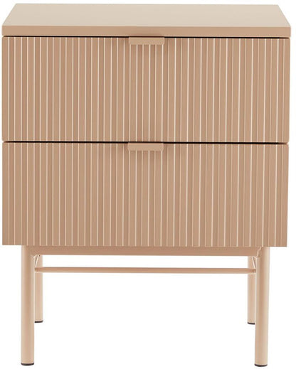 Nightstand Milton | size: Width: 45cm, Height: 55cm, Depth: 40cm | color: Beige | image: 2 | variant: 1000477