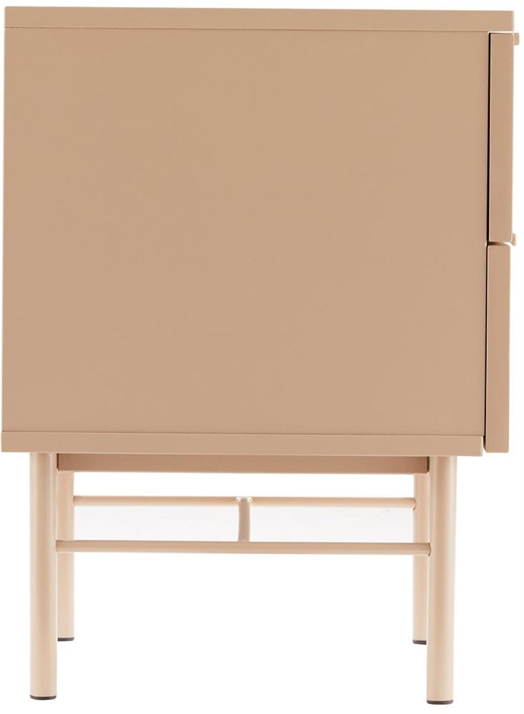 Nightstand Milton | size: Width: 45cm, Height: 55cm, Depth: 40cm | color: Beige | image: 3 | variant: 1000477