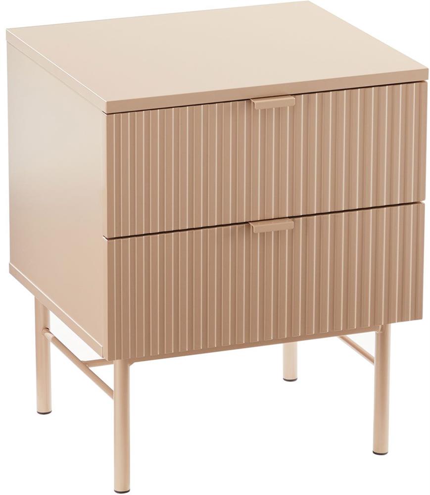 Nightstand Milton | size: Width: 45cm, Height: 55cm, Depth: 40cm | color: Beige | image: 4 | variant: 1000477