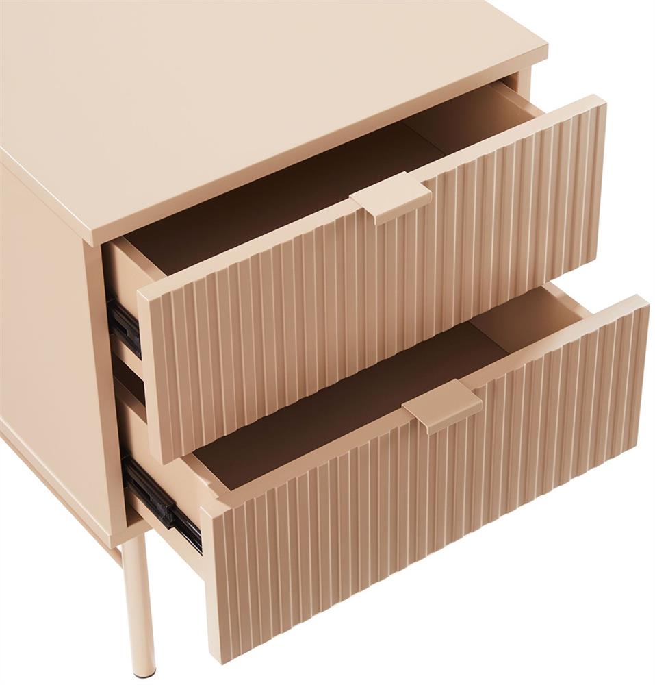 Nightstand Milton | size: Width: 45cm, Height: 55cm, Depth: 40cm | color: Beige | image: 7 | variant: 1000477