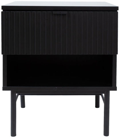 Nightstand Milton | size: Width: 45cm, Height: 55cm, Depth: 40cm | color: Black | image: 3 | variant: 1000475