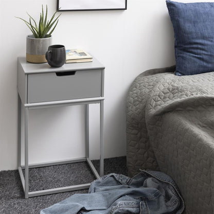 Nightstand Mitra | size: Width: 40cm, Height: 61.5cm, Depth: 30cm | color: Gray | image: 3 | variant: 1002043