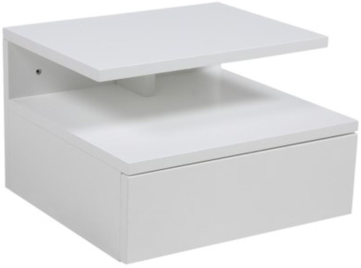 Nightstand Newport | size: Length: 35cm, Width: 32cm, Height: 22.5cm | color: White | image: 1 | variant: 1000469