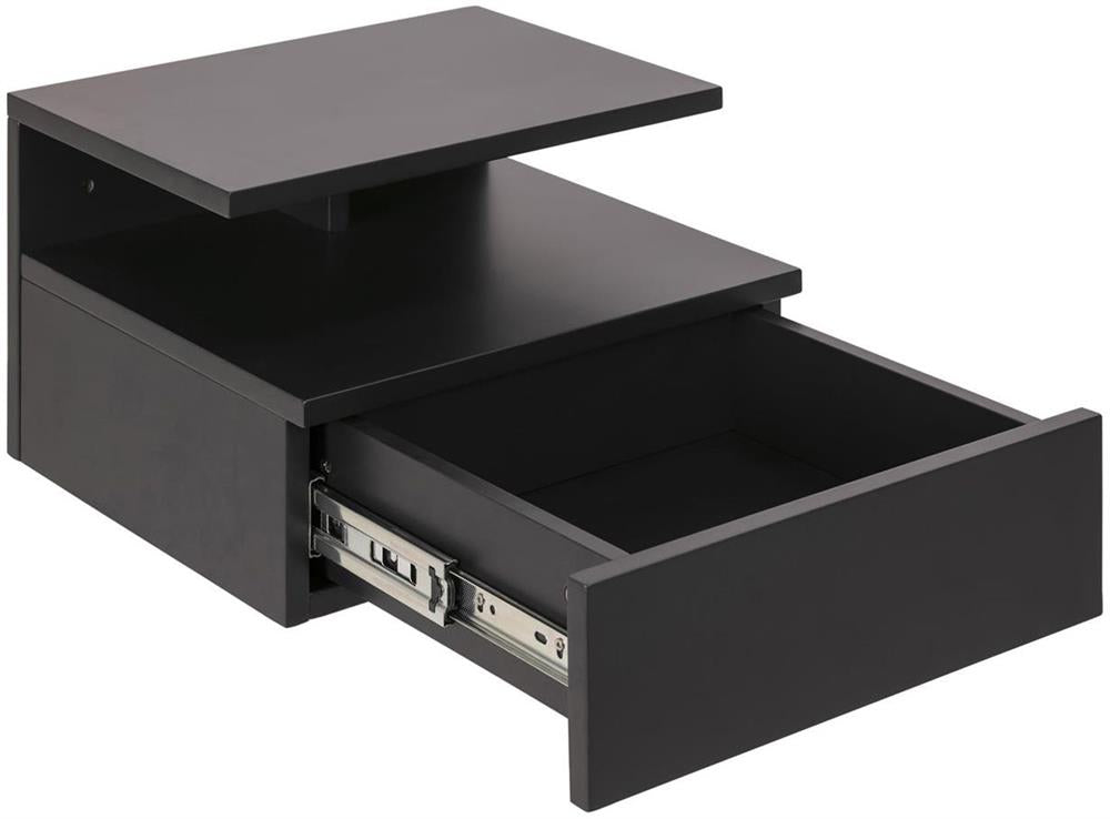 Nightstand Newport | size: Width: 35cm, Height: 22.5cm, Depth: 32cm | color: Black | image: 2 | variant: 1000472