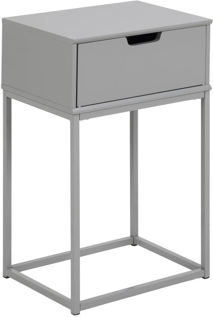 Nightstand Oakham | size: Width: 40cm, Height: 61.5cm, Depth: 30cm | color: Gray | image: 1 | variant: 1000304