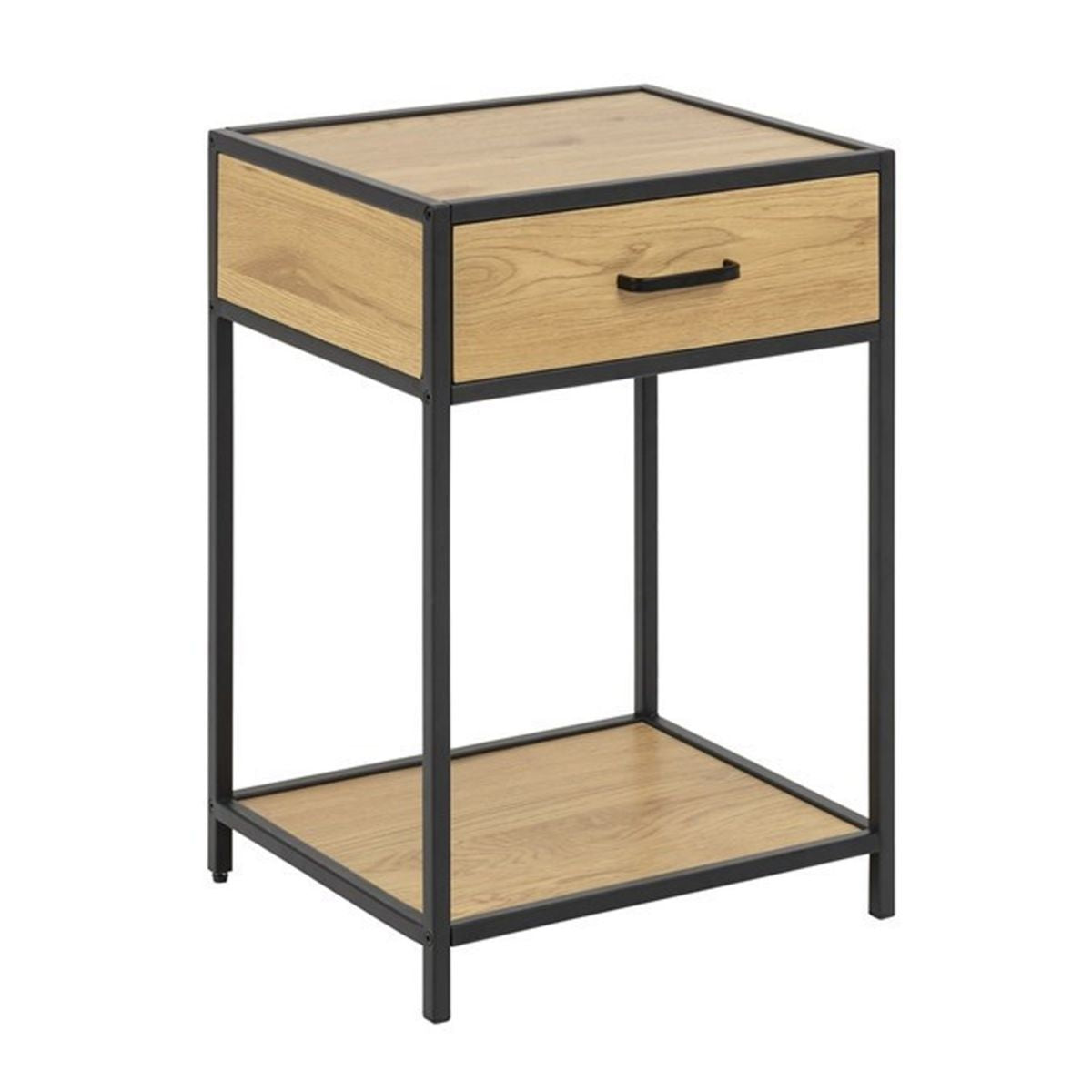 Nightstand Seaford 1 | size: Width: 42cm, Height: 63cm, Depth: 42cm | color: Oak | image: 1 | variant: 1010854