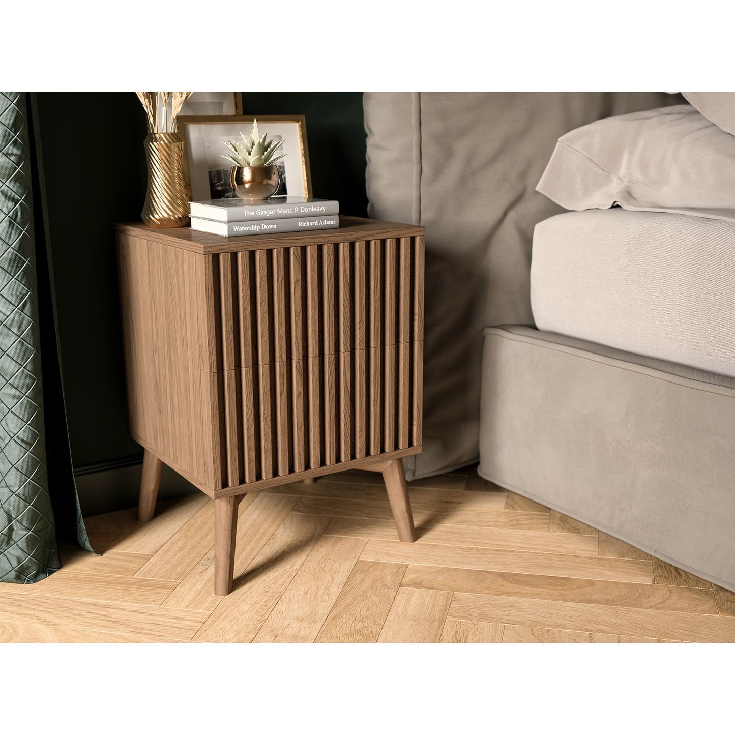 Nightstand West Abercynon | size: Width: 40cm, Height: 52cm, Depth: 40cm | color: Oak | image: 2 | variant: 1017648