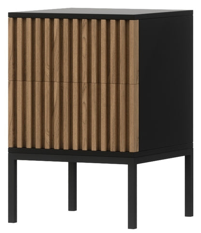 Nightstand West Welshpool | size: Width: 40cm, Height: 60cm, Depth: 40cm | color: Black/Oak | image: 0 | variant: 1017647
