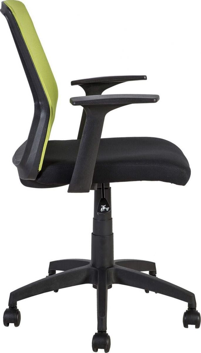 Office Chair Alpha | size: Width: 60cm, Height: 87.5-95cm, Depth: 55cm | color: Green | image: 2 | variant: 1005197